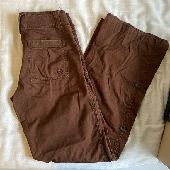 ROXY Vintage Women’s Brown Low-Rise Cargo Pants Size US 3 - Picture 3 of 9